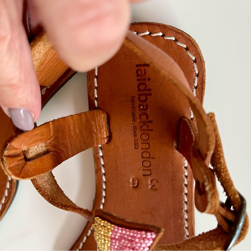 Anthropologie Laidback London Lightning Bolt Sandals• Sz 36 - Picture 9 of 16